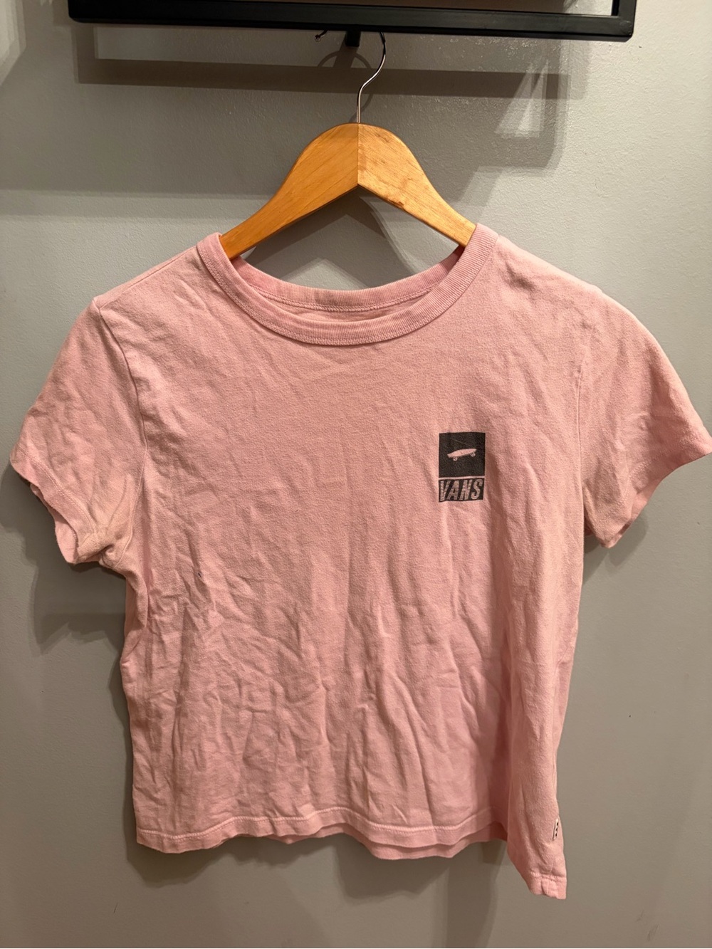 Vans Women's Pink Short Sleeve Logo Tee